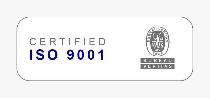 Selo Certified ISO 9001 da Bureau Veritas